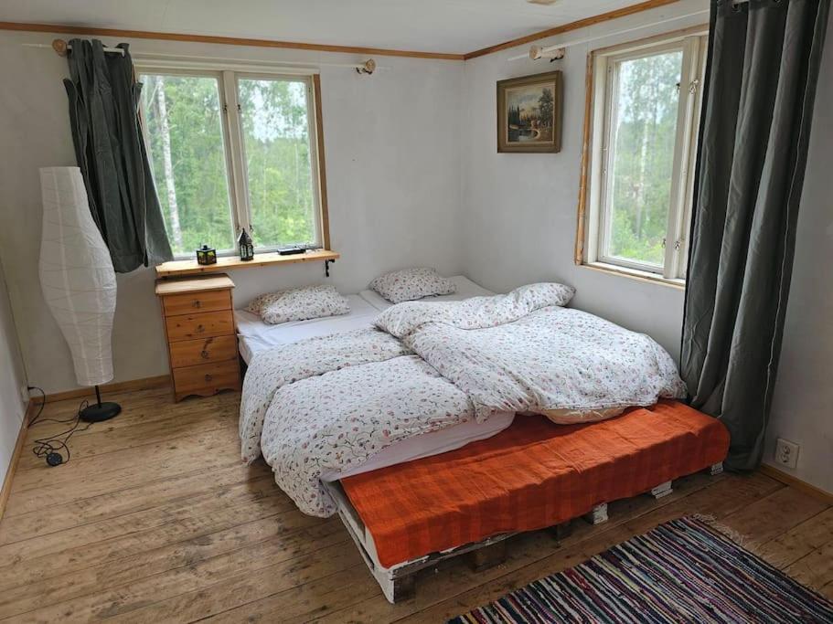 Simple room on eco farm in peaceful nature